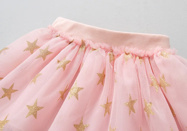 
Fashion Baby Girls Summer Tutu Skirts high quality Star Print Mesh Princess Girls Ballet Dancing Party Skirt 
