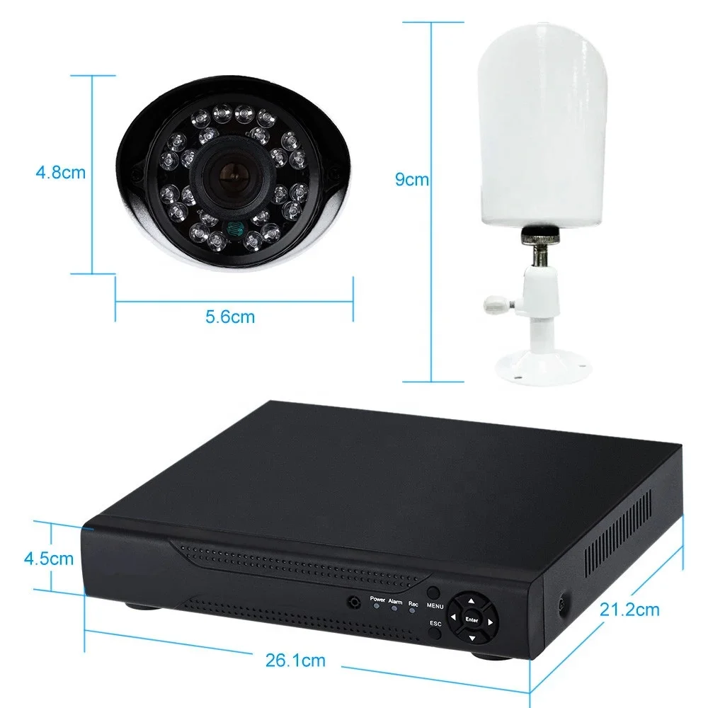  Китай завод горячий продукт ahd cctv комплект камера с dvr 4ch 720P AHD системы