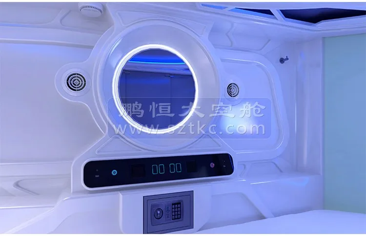 New double bed design space capsule bed with multi-functional TV and games