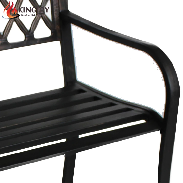 Patio Bronze Cast Iron Garden Bench Outdoor Furniture