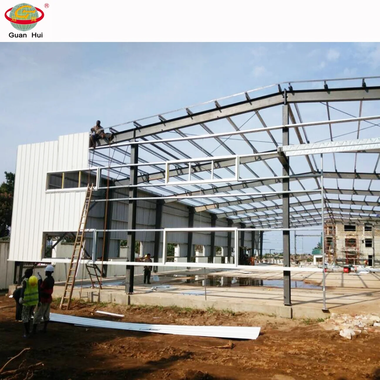 Steel frame self storage hangar shed buidling