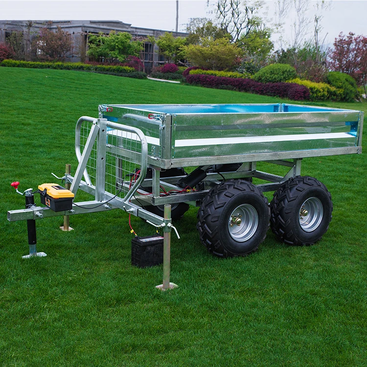 2018 Hot dipped galvanized transport farm box trailer with cage for sale