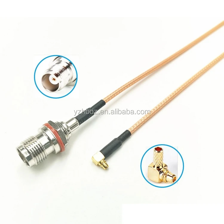 
Hongbo TNC Female to MMCX Curved Male RF Coaxial Cable Assembly RF Jumper Cable 
