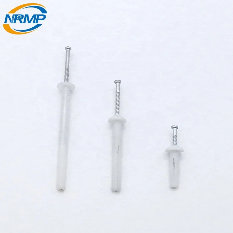 Best quality white plastic nylon hammer drive nail anchor