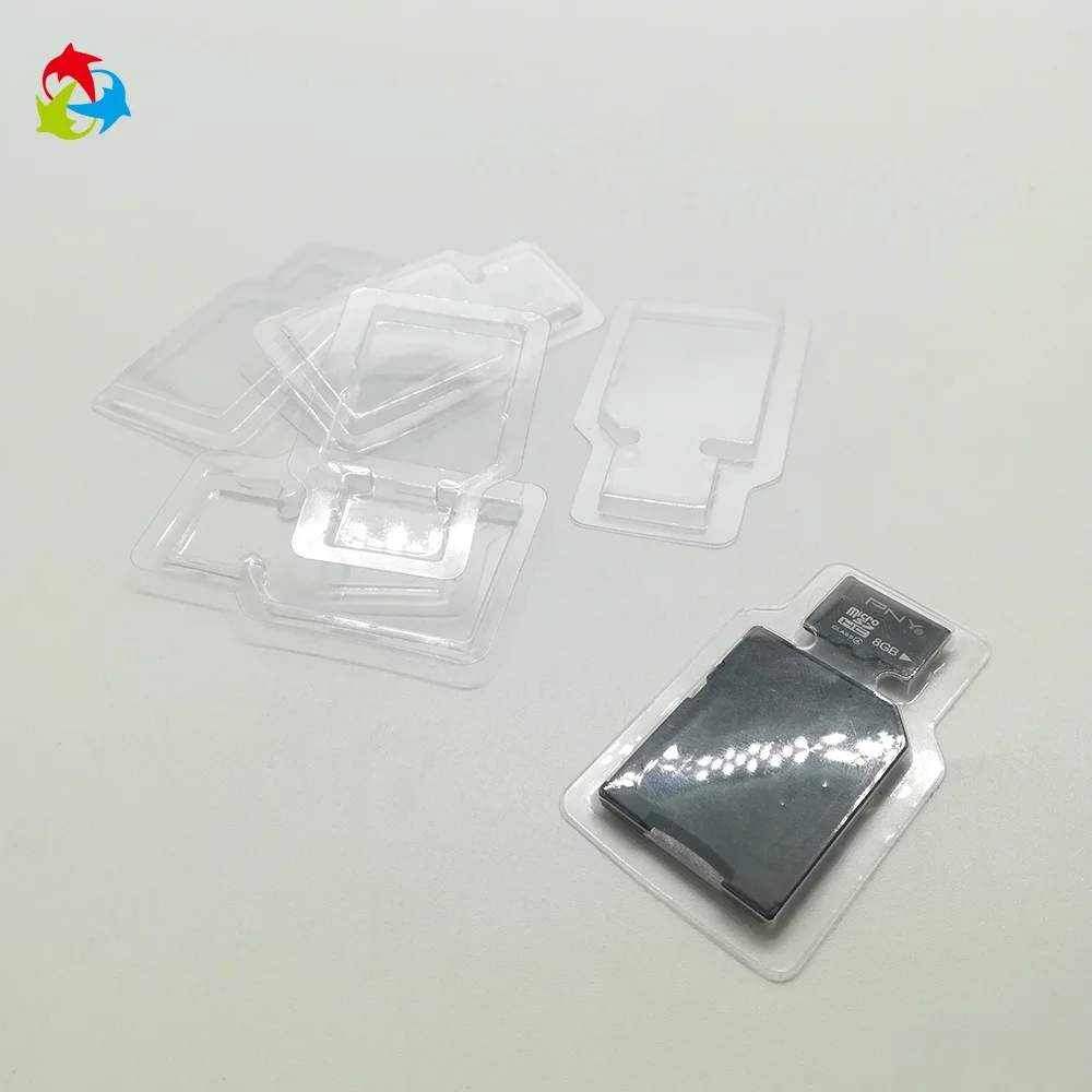 CNC Mold Clear Blister Micro SD Card Packaging