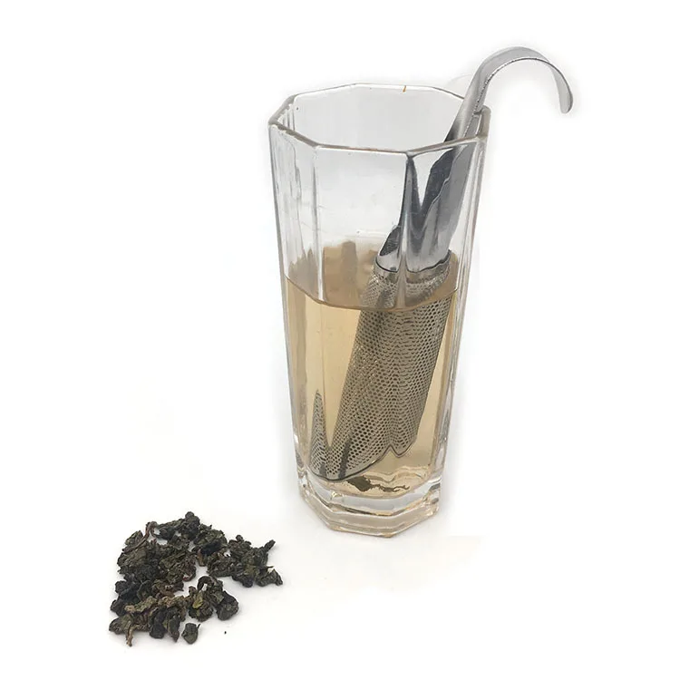 Tea Infuser Stainless Steel Tea Stick Pipe Steeper Strainer with Hook for Loose Tea Leaf Herbs or Spice