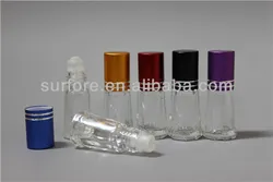 Hot selling 3ml small essential oil bottles glass roll on perfume bottles