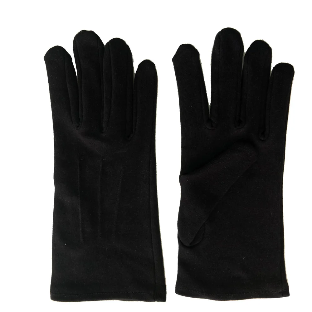 5017 Black cotton parade uniform marching band gloves
