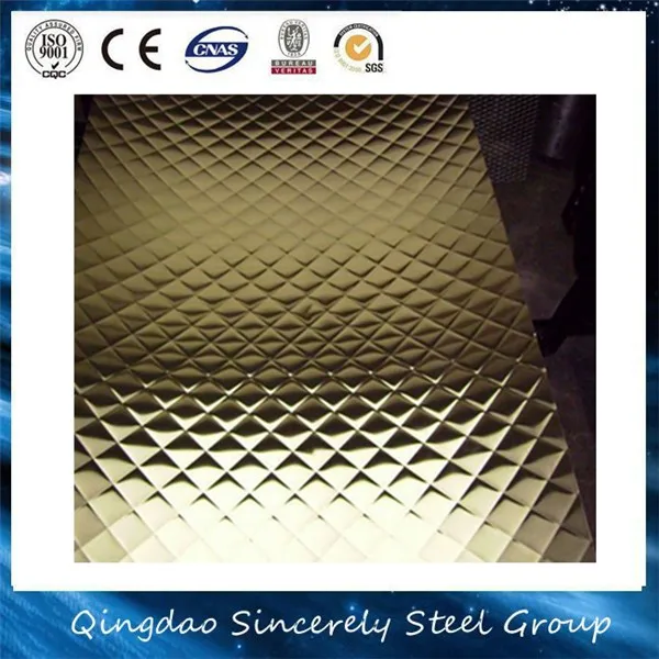 201 304 430 316 Золото Зеркало Цвет Покрытием Волос Атласа Тиснением Травления Лист Нержавеющей Стали/Плита