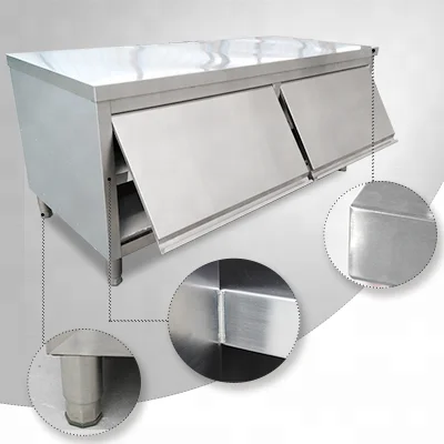 China factory wholesale height adjustable knocked-down kitchen stainless steelworktablewith 2 layers LDSTSD150