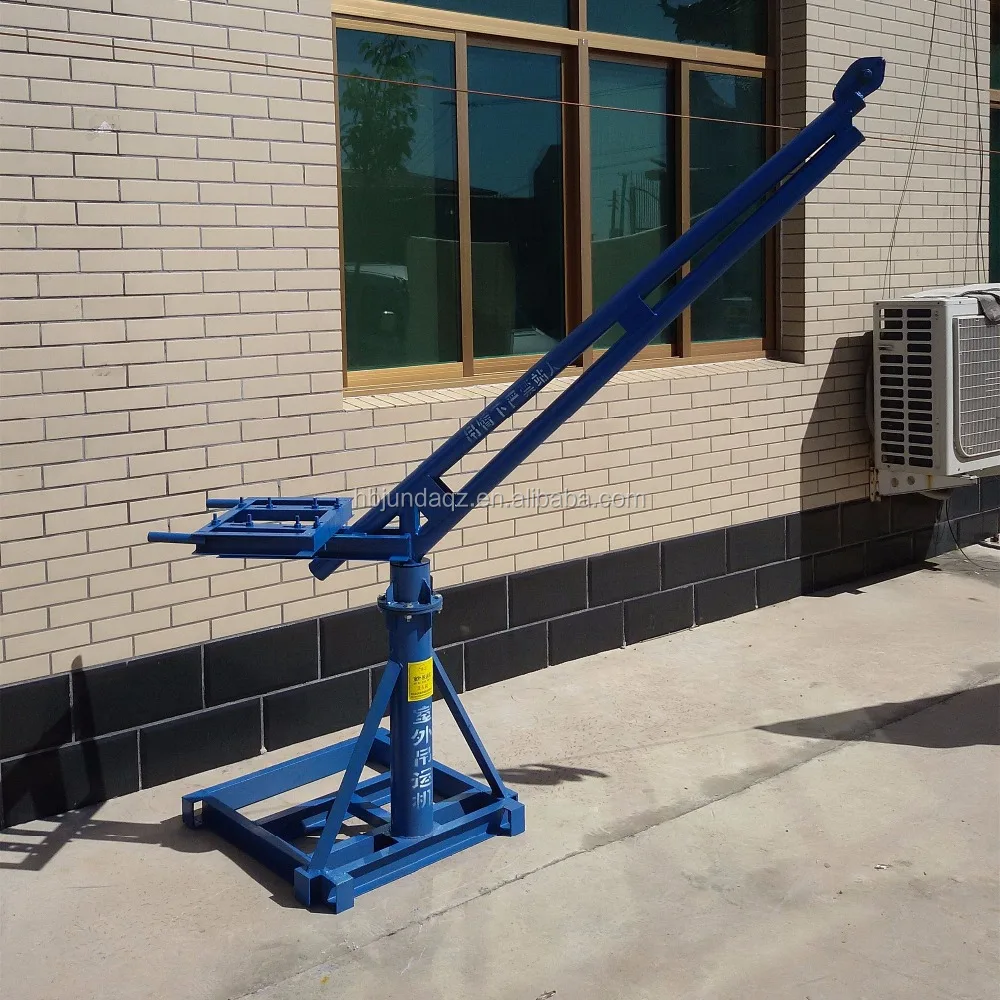 360 degree lifting machine/outdoor lifting small crane for construction hoist with remote control