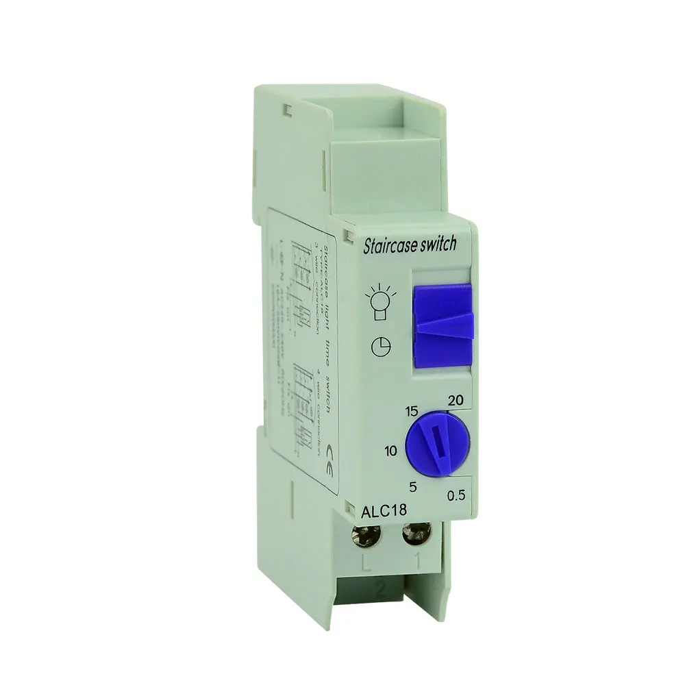 
ALC18 ALC18 E 30 second to 20 min 1 module Staircase Light Time Switch 220VAC 16A Din Rail Electronic Staircase Timer  (60825597129)