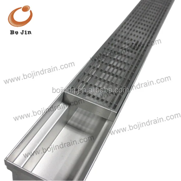 
Linear stainless steel outdoor channel drain 
