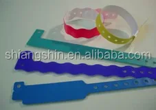 
vinyl identification wristbands for entertainment/security use 