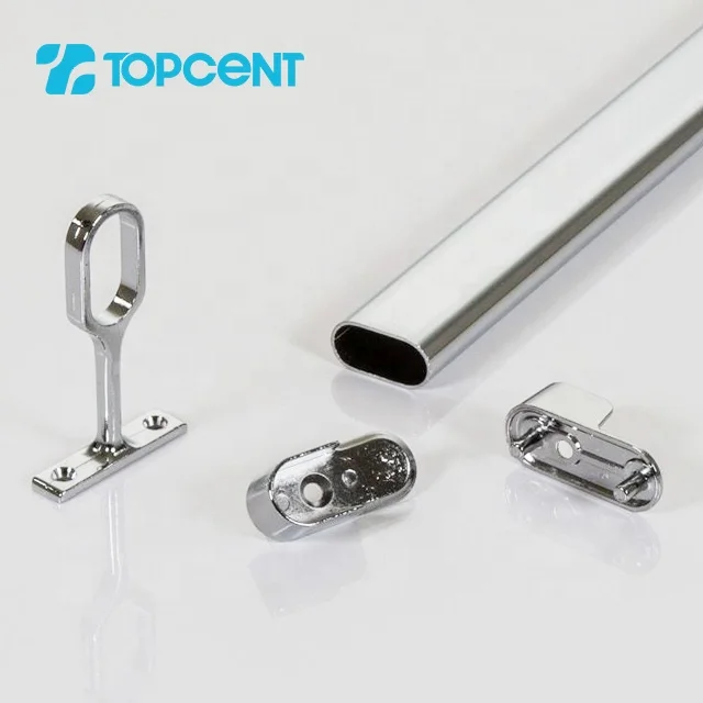 
Topcent wardrobe closet clothes rail pole clothes hanging tube rail 