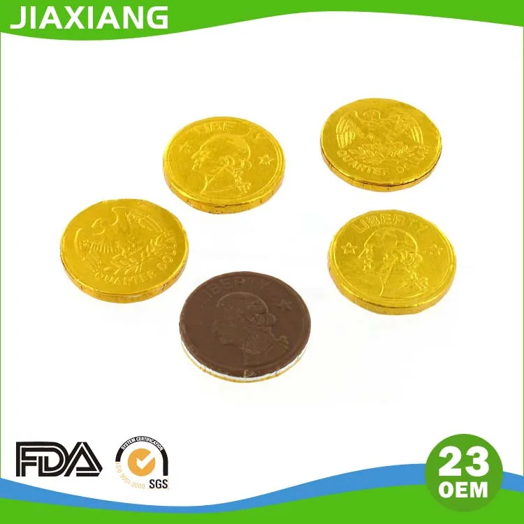 gold aluminum foil for coin chocolate wrapper