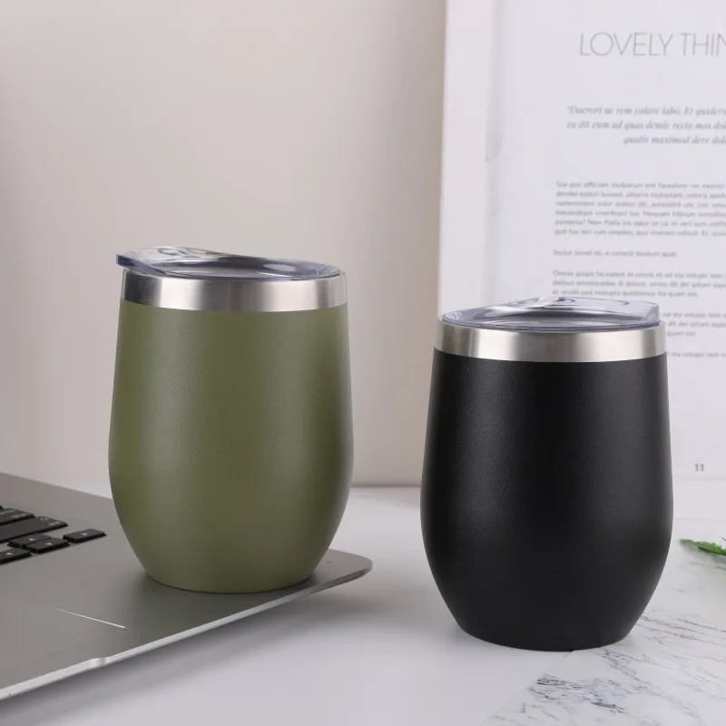 
12 oz Double wall Insulated cups with Lids for wine Drinks coffee 