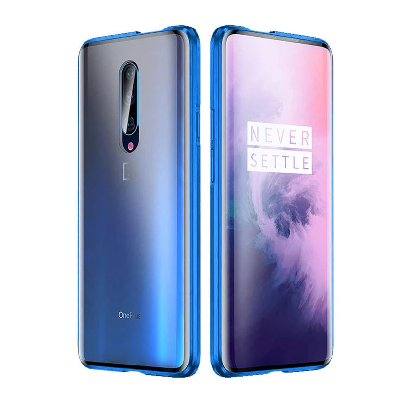 Productos Tendencia 2019 Cell Phone Accessories Magnetic Tempered Glass Phone Case for OnePlus 7 Pro*