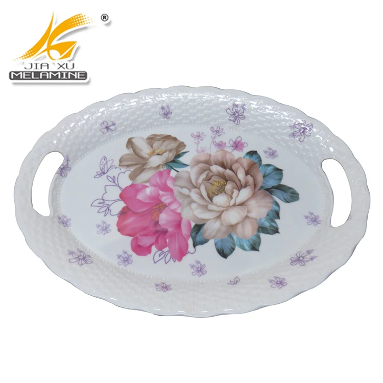 
Free Samples Melamine Tableware 18 Inch Trays With Handle 