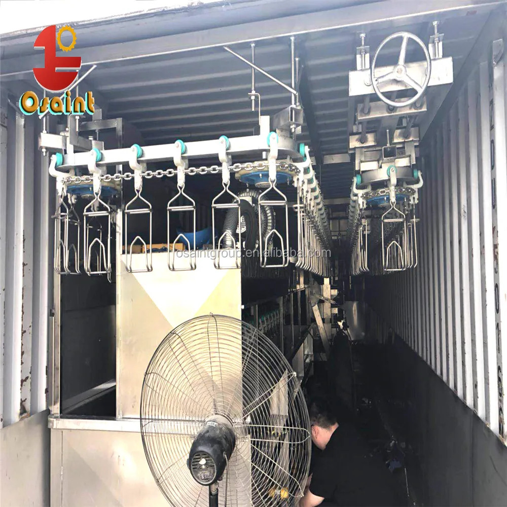 200-300bph mobile container slaughter house for chicken slaughtering