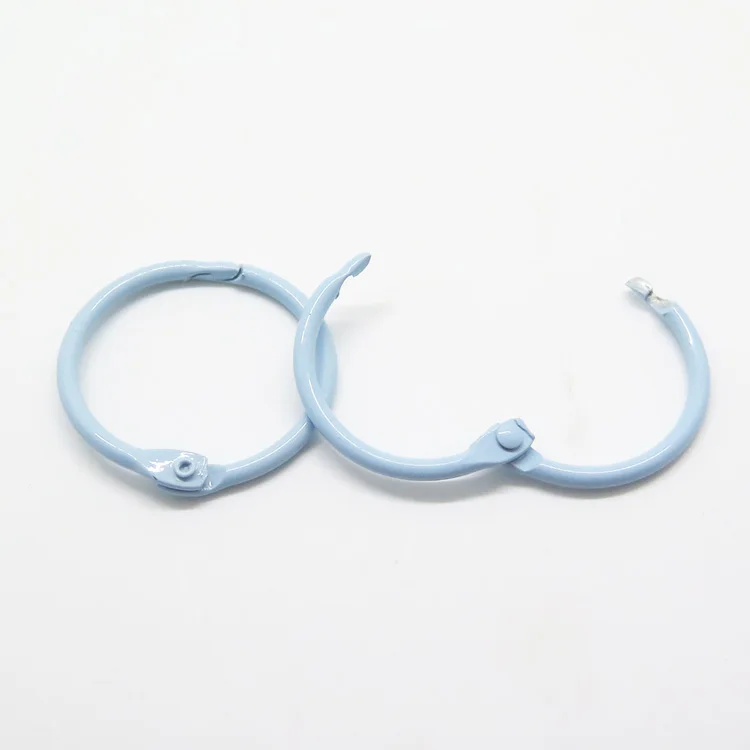 Металлическое цветное круглое кольцо для связывания книг и карт