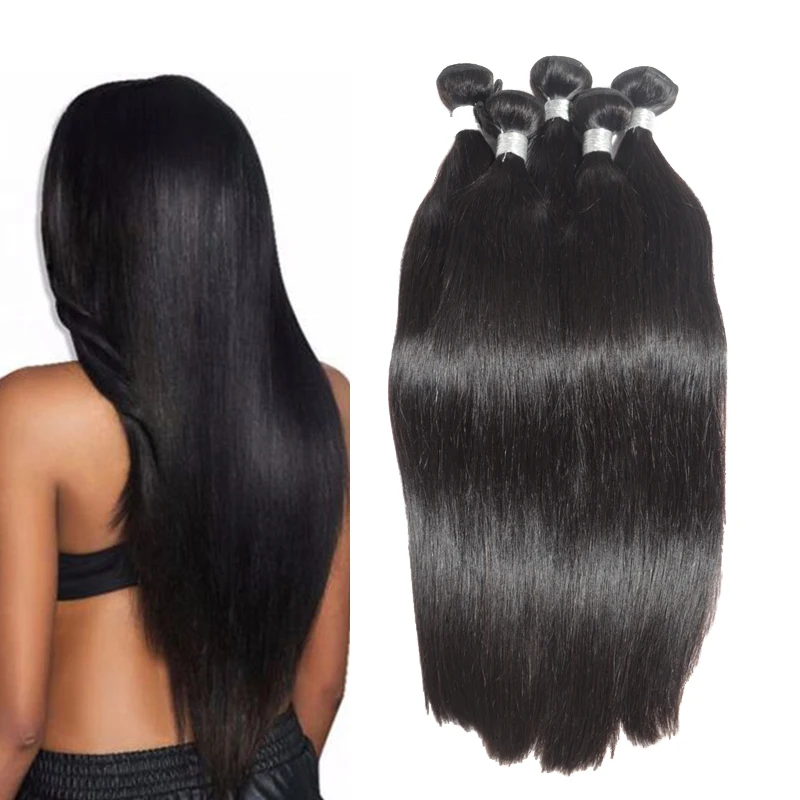 Оптовая продажа, бразильские волосы, прямые пучки волос, 100% выровненные человеческие волосы для кутикулы