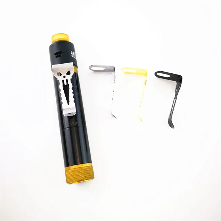 L shaped stainless steel vape clips vape box mod hanging hook on the belt