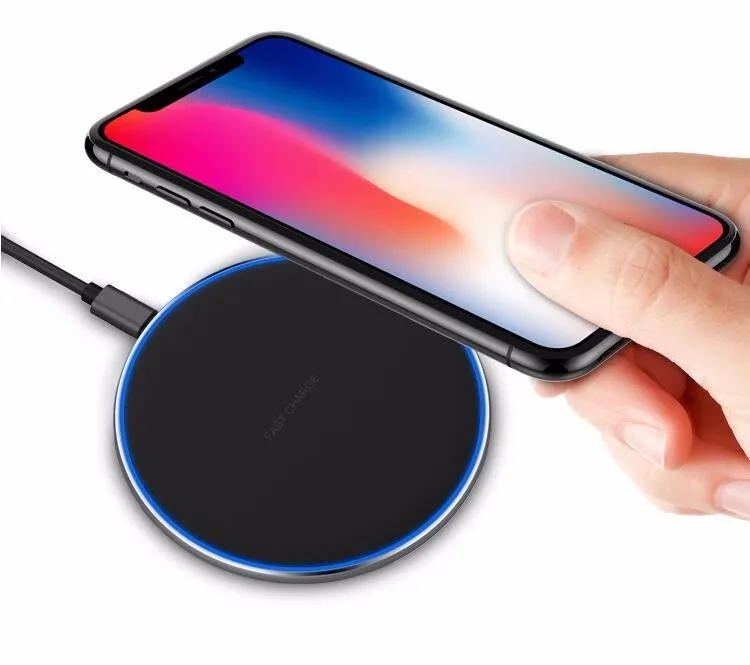 10W/7.5W Fast qi wireless charger charging pad for samsung Note 9,Qi fast Wireless Charger for iPhone XR/XS max Qi Charger