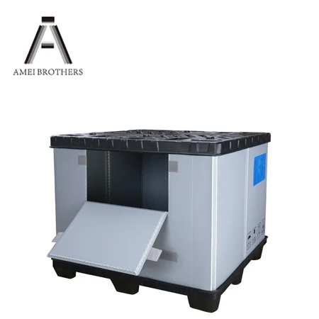 Custom Logistics Waterproof Collapsible Recycled Plastic Pallet Box/Plastic Hard Box
