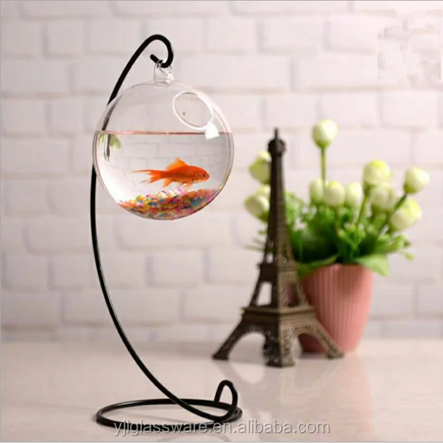 hot selling popular design hanging clear glass fish bowl