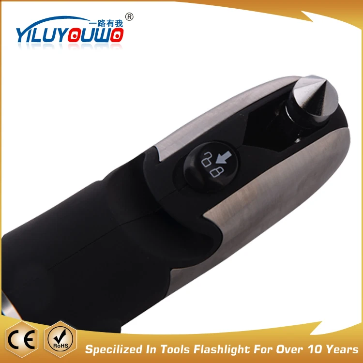 Hot Promotional High Power LED Flashlight  Multi Function Tools  Torch Flashlight With Safety Hammer For Car