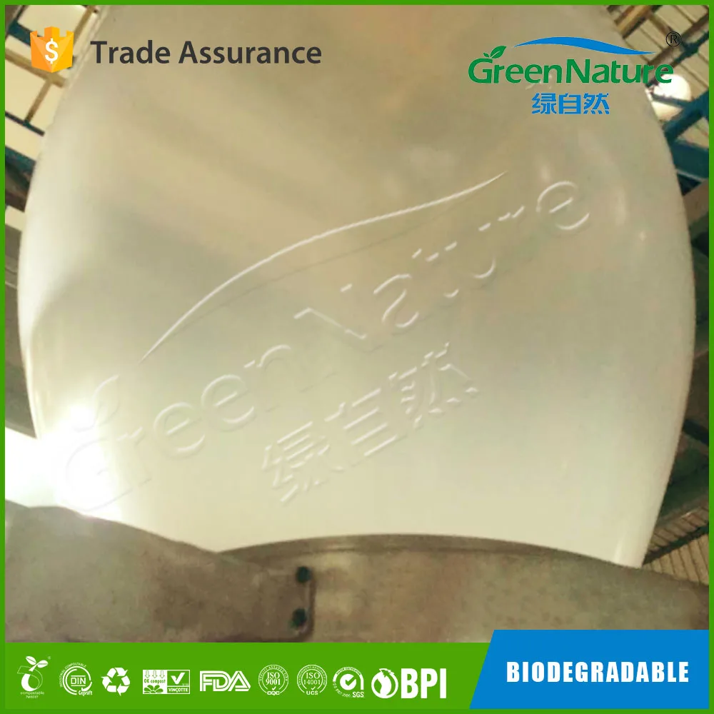 
Hot sale factory direct price biodegradable transparent plastic film with EN13432 BPI OK compost home ASTM D6400 certificates 