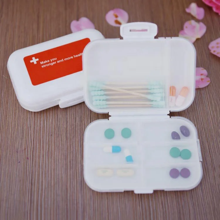 Pill Box for Travel Vitamin Pill Organizer Hard Plastic Pill Case
