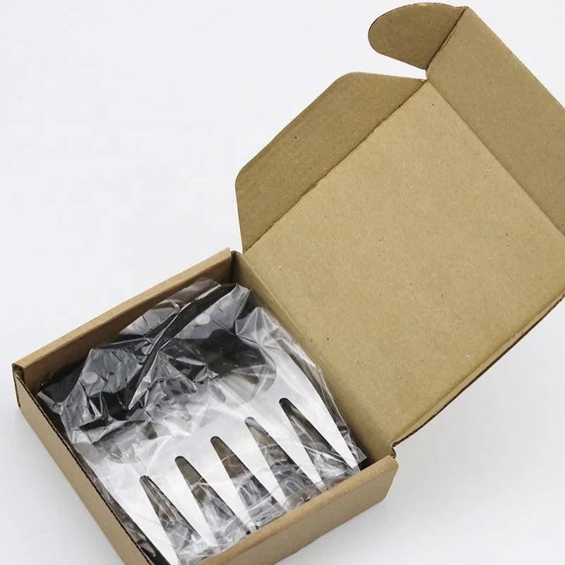 
Meat Shredding Claws Stainless Steel Metal Pulled Pork Bear Barbecue Claws With Wooden Handle 