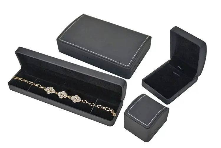 Newest design Jewelry Packaging PU Box with pu leather surface