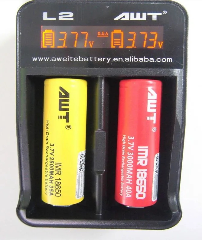 Battery Charge 18650 cell  L2 battery charger for 18650 lithium li-ion battery fast charger AWT