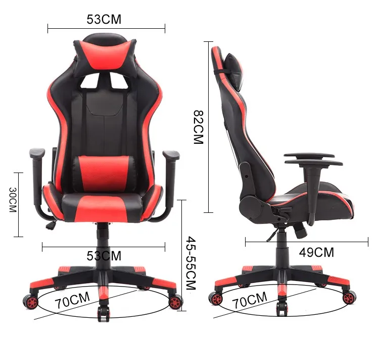 Недорогой красный удобный напольный игровой стул silla 2023 года с откидывающейся спинкой 1