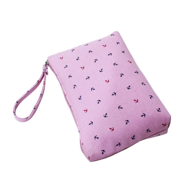 Customized Size Canvas Travel Organizer Makeup Bag Manufacturer