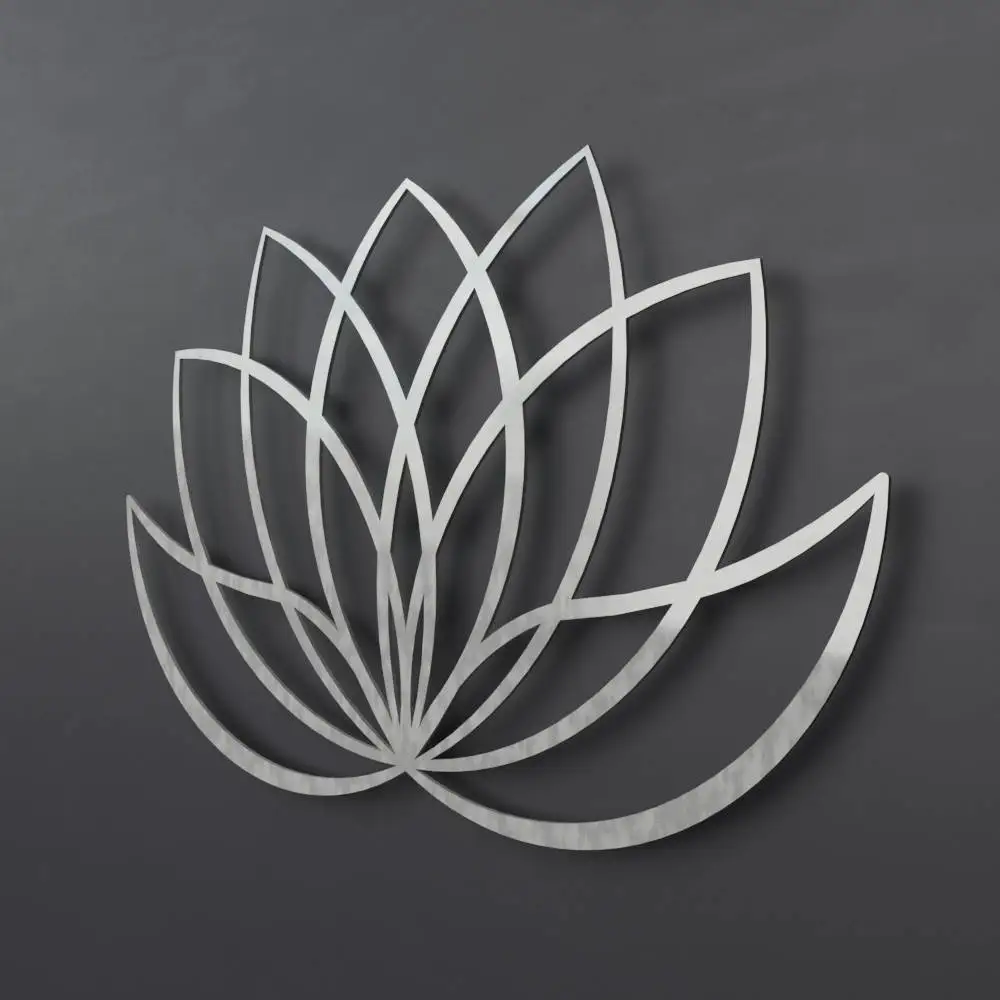 Laser cut metal art wall hanging decoration lotus flower