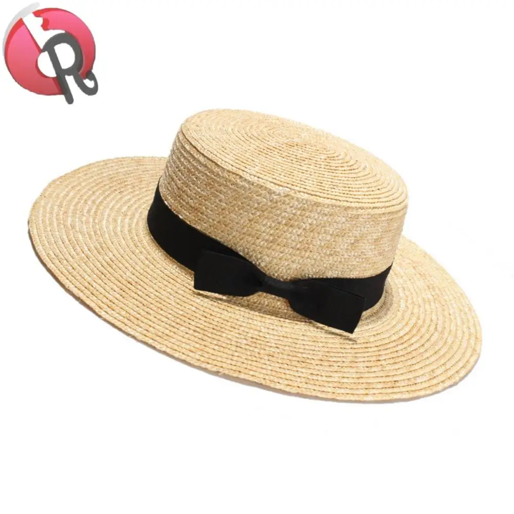 natural Straw Hat wide brim Boater Hat sunshade fedora fashion hat