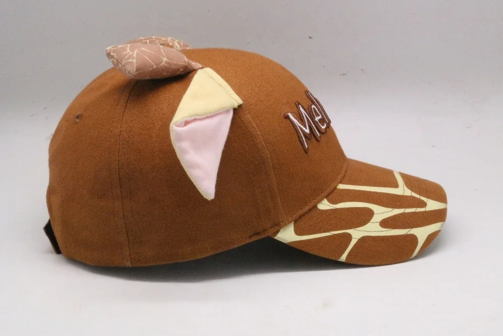 Fancy Baby Animal Image Children Baseball Cap With Ears