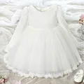 2016 New Kids Lace Tulle Dress For Girls For Wedding and Party Summer Spring Long Sleeve