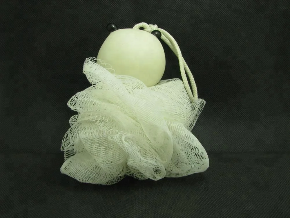 Cute Animal Panda White Bath Shower Sponge Pouf Loofah Bubble Shower Ball Mesh Brush