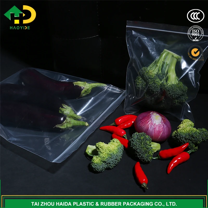 Cheap Price Custom Size Fruit Packaging Double Ziplock Bags