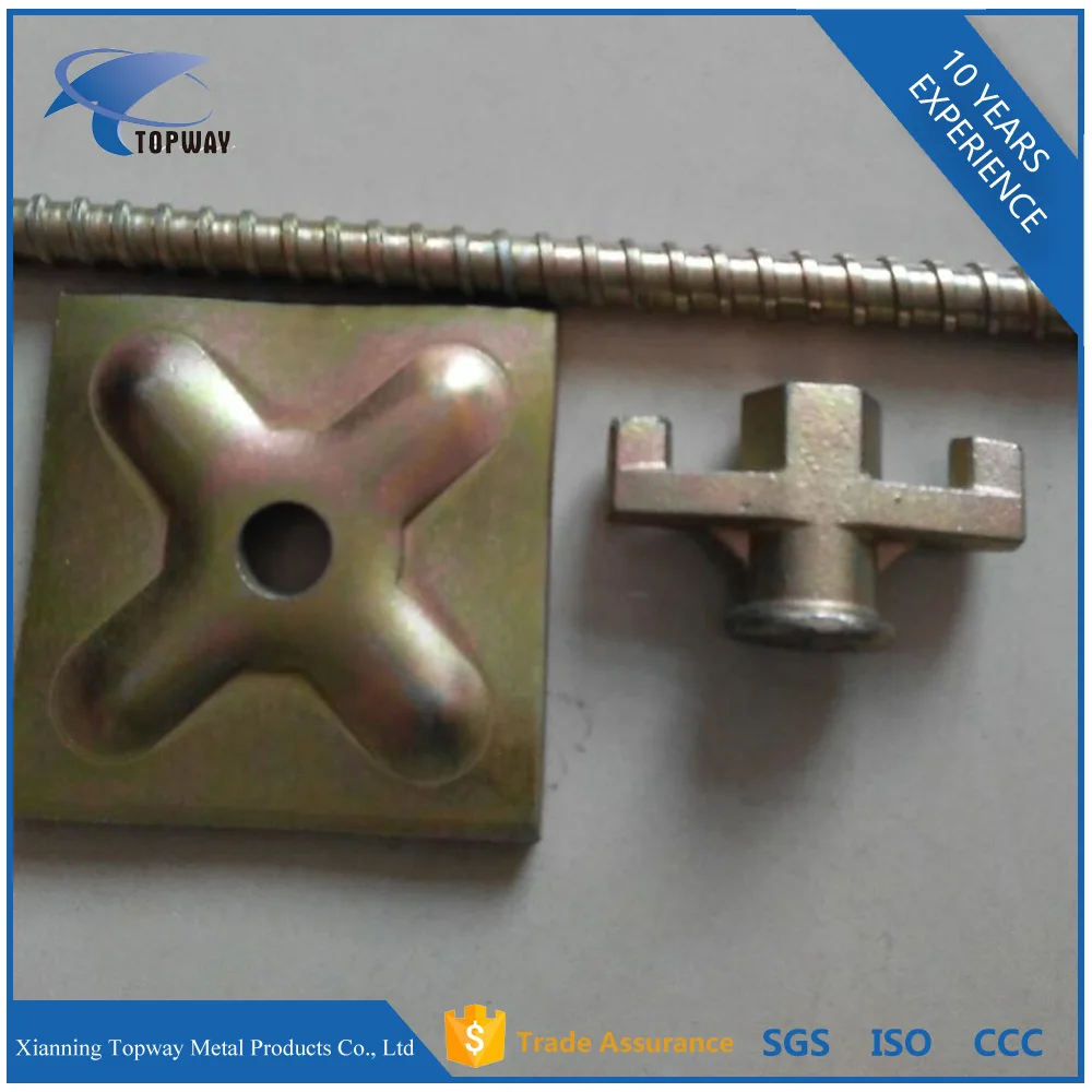 Building construction formwork fasteners thread scaffolding tie rod anchor wing nut