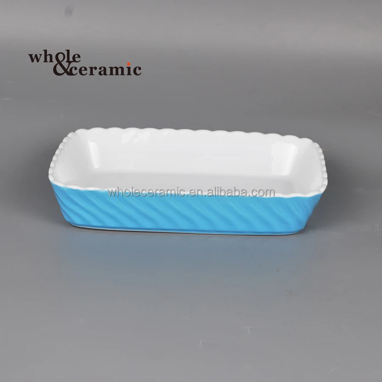 Bread Ceramic Baking Pan Tray Microwave Bake Dish Plate For Wholesale