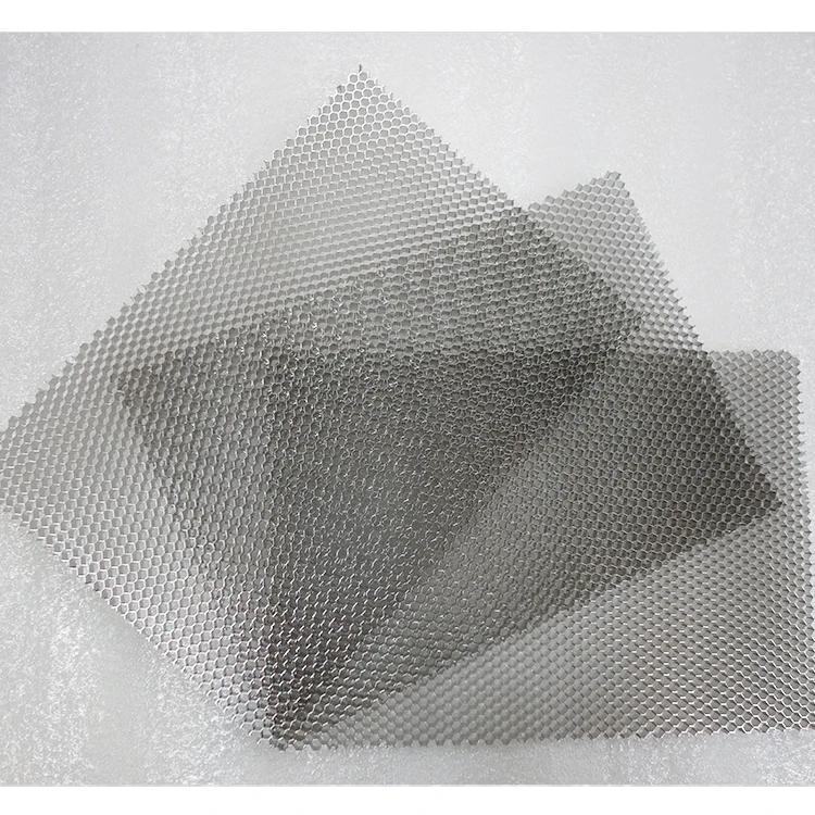 Metal mesh coated honeycomb perforated steel plate with fireproof