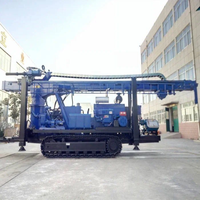 600m deep Diesel water borehole drilling rig machine with Rotary head for water drilling