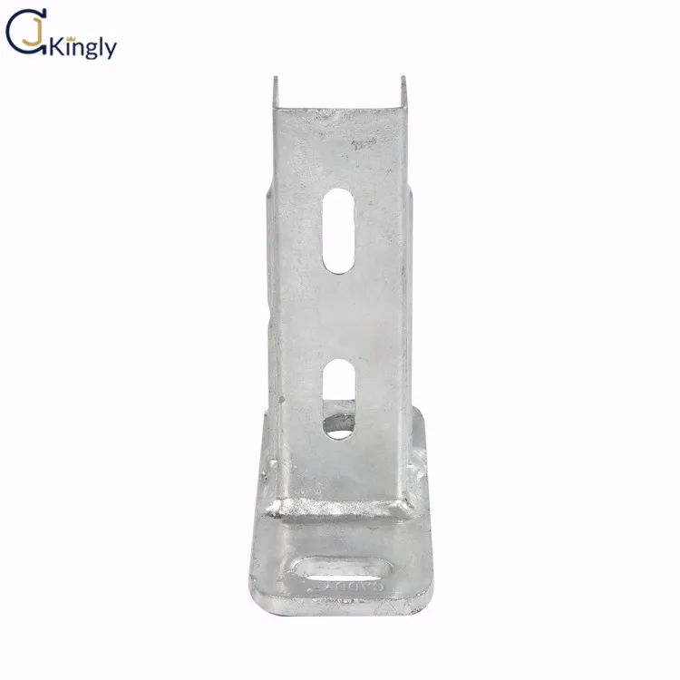 Welded on flat mounting plate industrial pipe shelf support bracket,lower arm strut mounting profile slotted profile