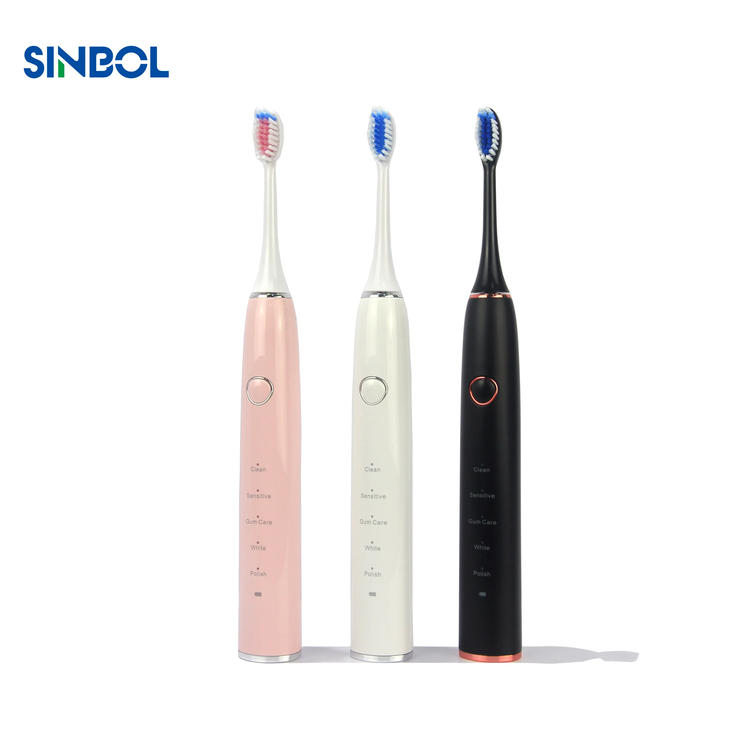 
Sinbol brand 2019 new arrival rechargeable IPX7 waterproof travel use toothbrush with black color and CE certificate 